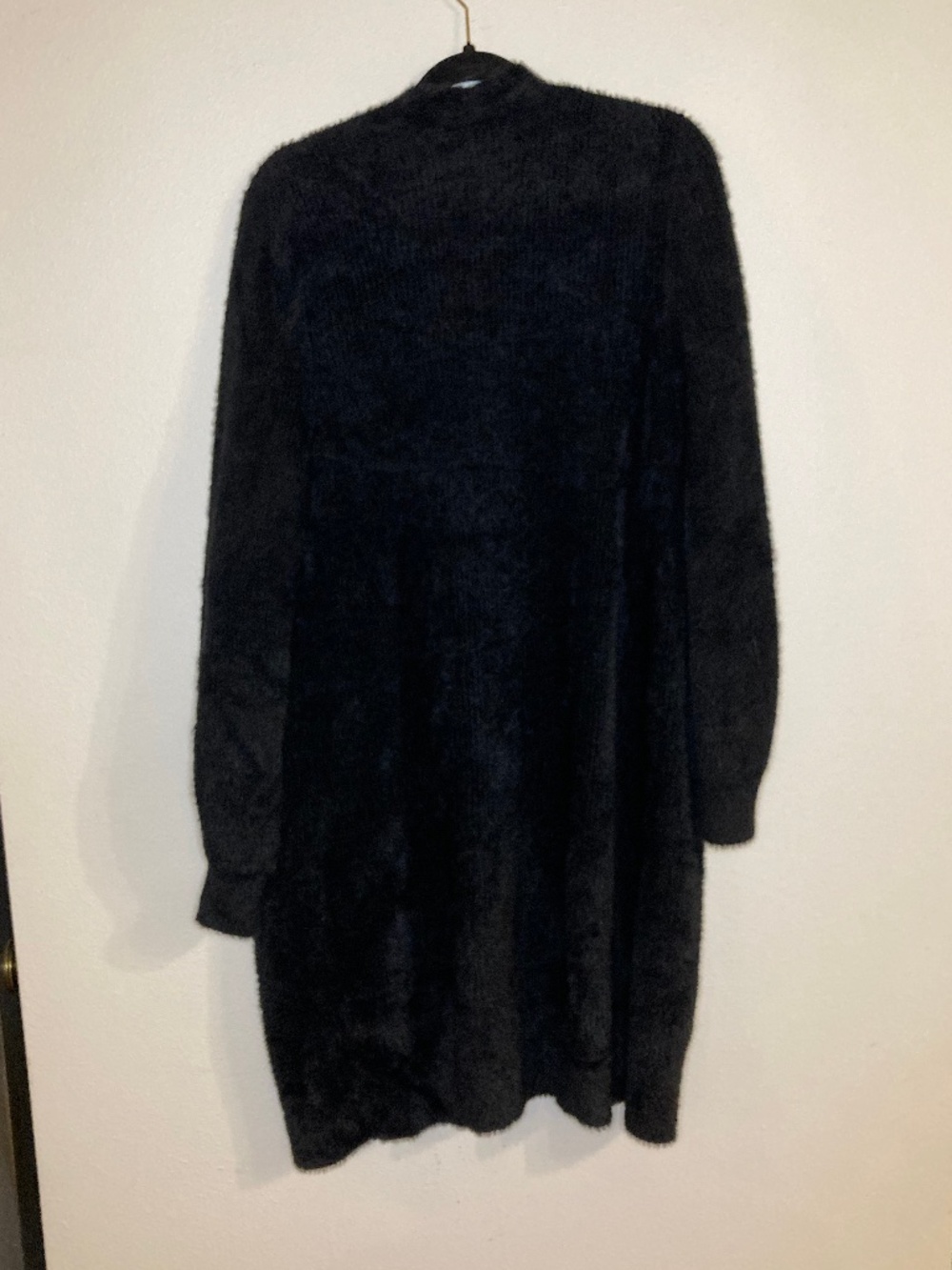 gap extra long fuzzy long sleeve cardigan - Picture 7 of 8